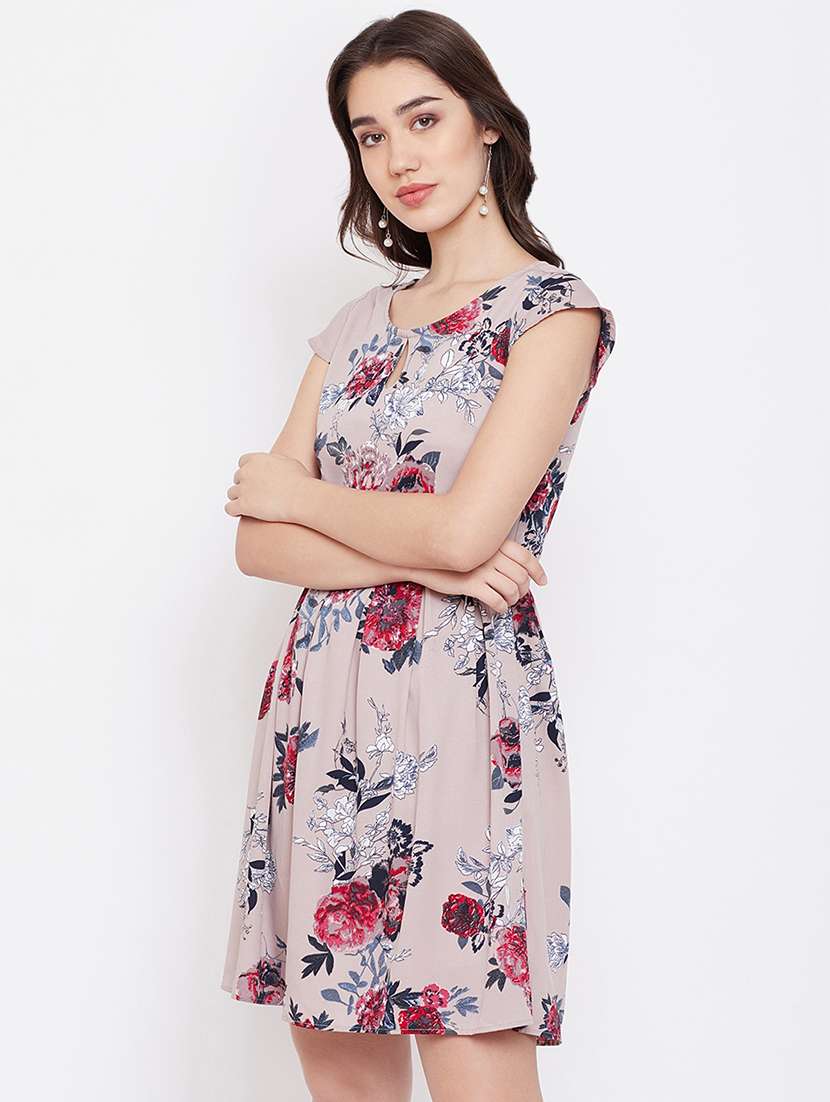 women's fit & flare floral dress - 16810005 -  Standard Image - 1