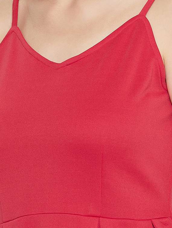 women's fit & flare solid dress - 16810011 -  Standard Image - 4