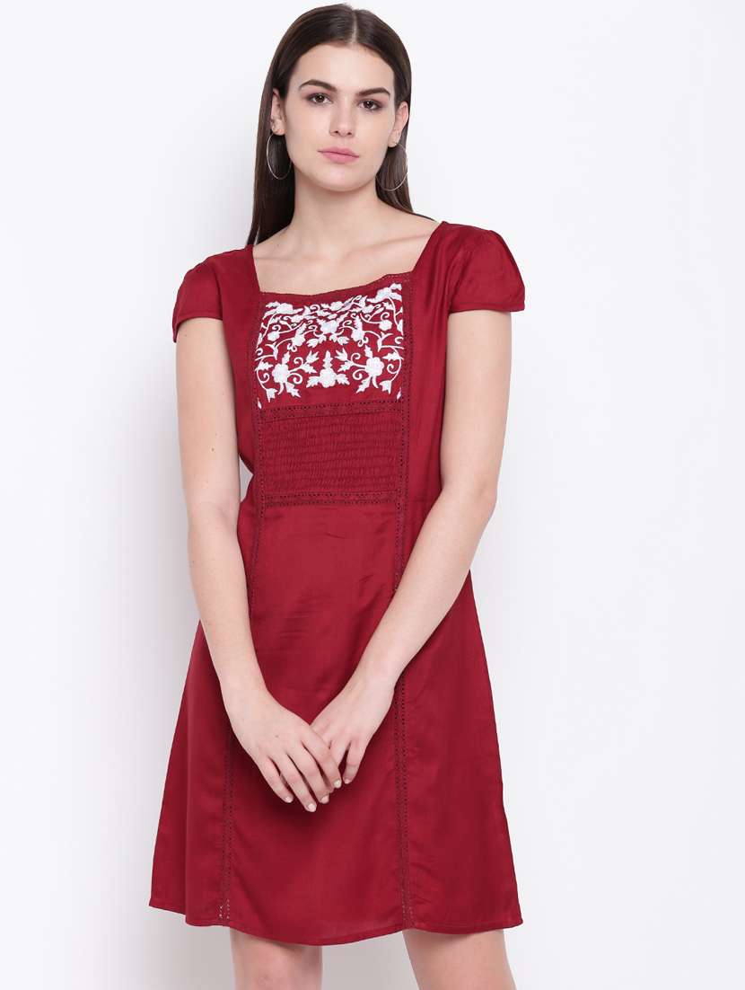 women's fit & flare floral dress
