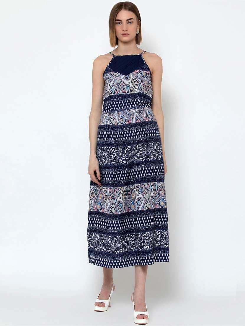 women's fit & flare paisley dress