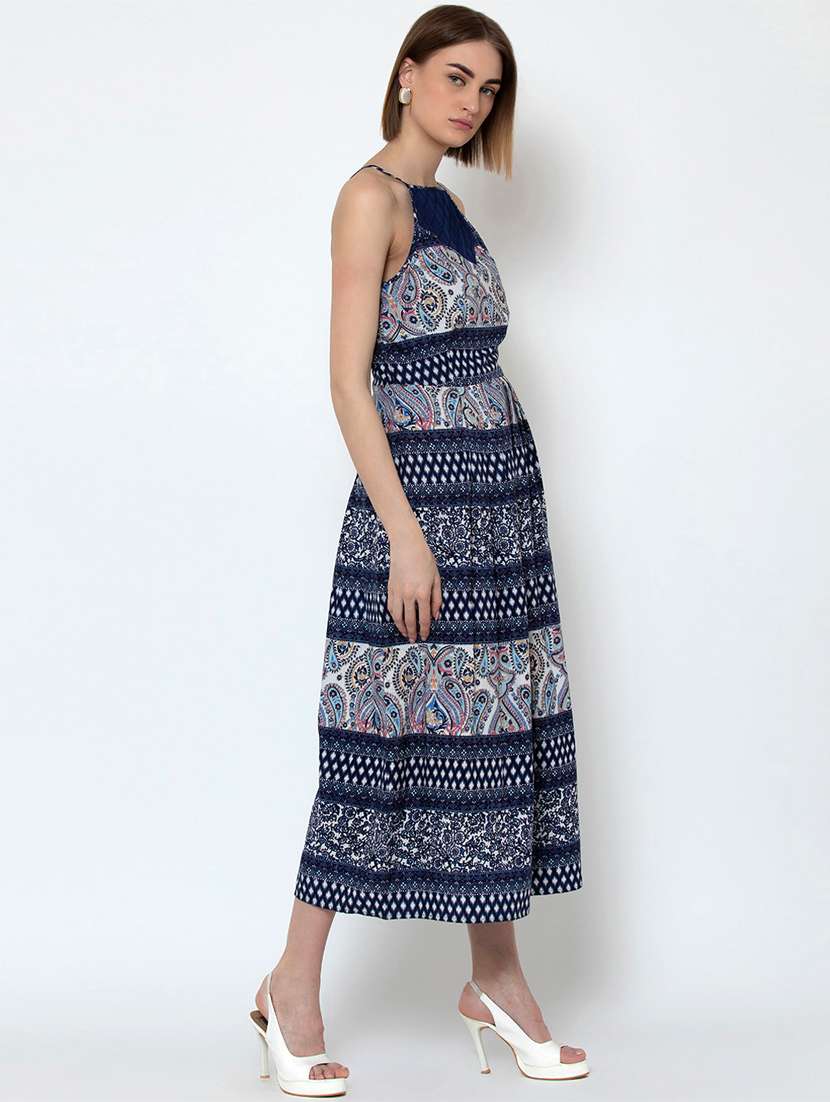 women's fit & flare paisley dress - 16810019 -  Standard Image - 1