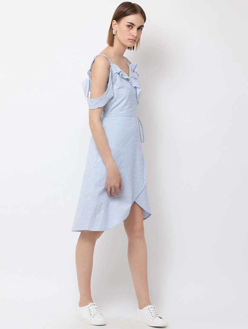 women's wrap striped dress - 16810031 -  Standard Image - 1