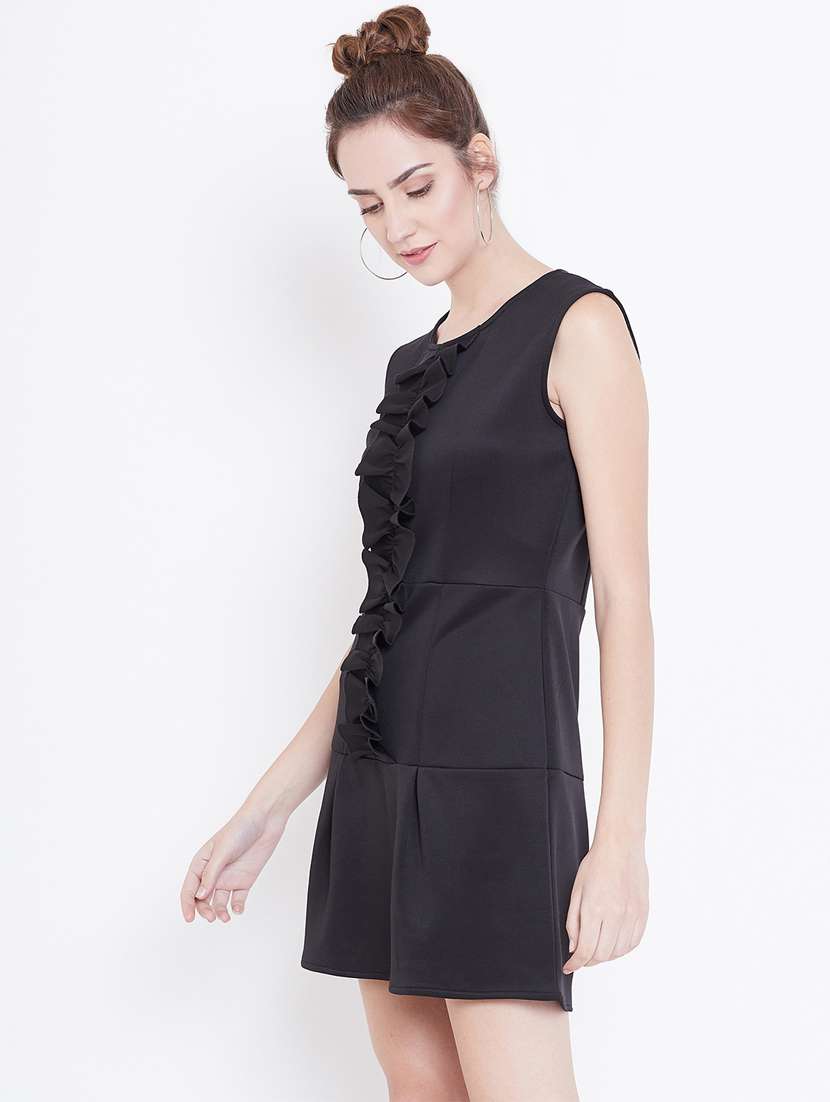 women's fit & flare solid dress - 16810035 -  Standard Image - 1