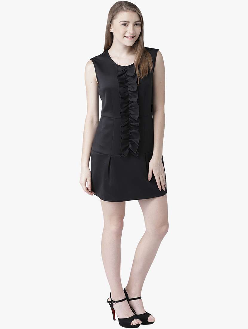 women's fit & flare solid dress - 16810035 -  Standard Image - 4