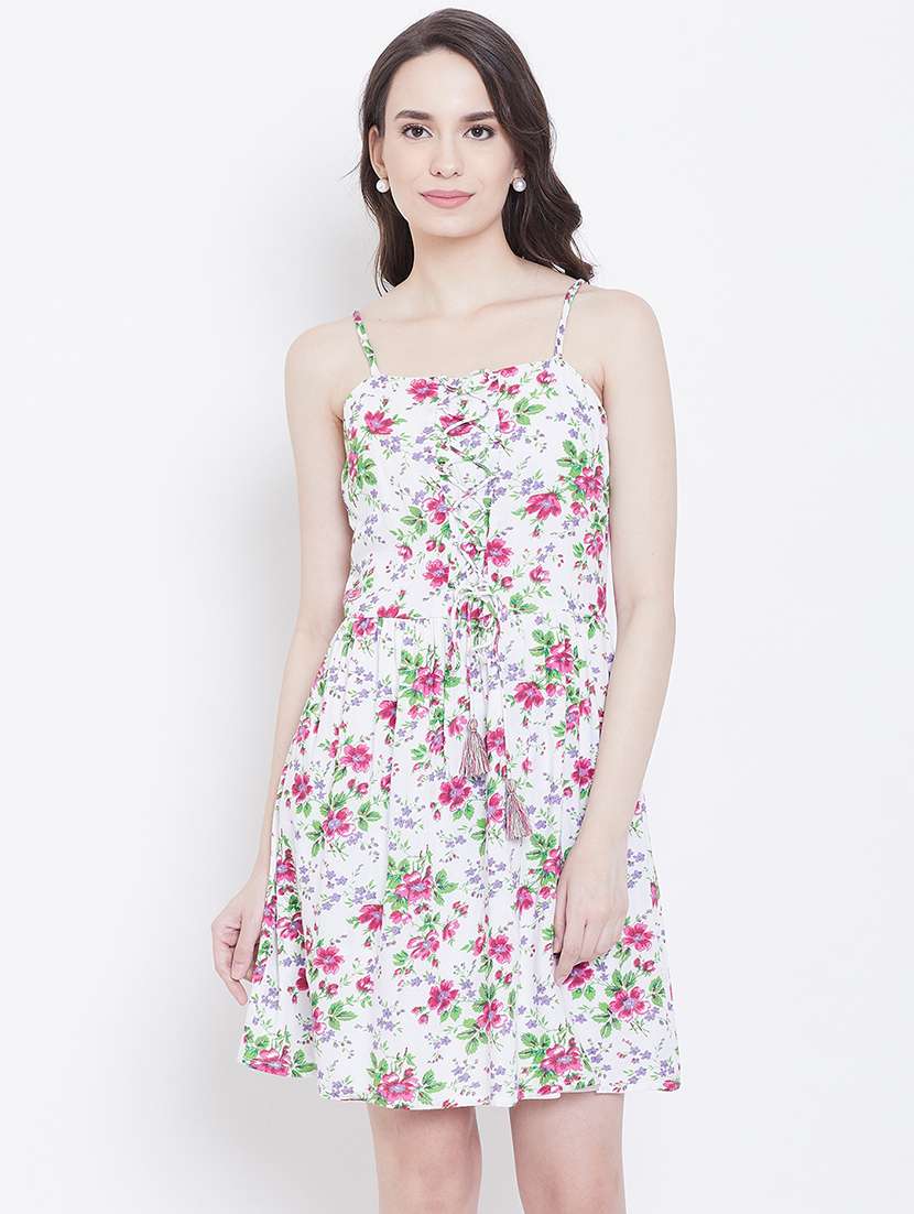women's fit & flare floral dress - 16810036 -  Standard Image - 1