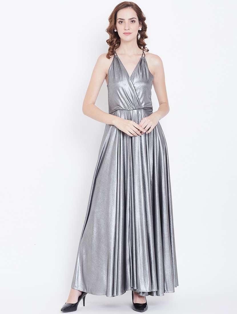 women's fit & flare solid dress