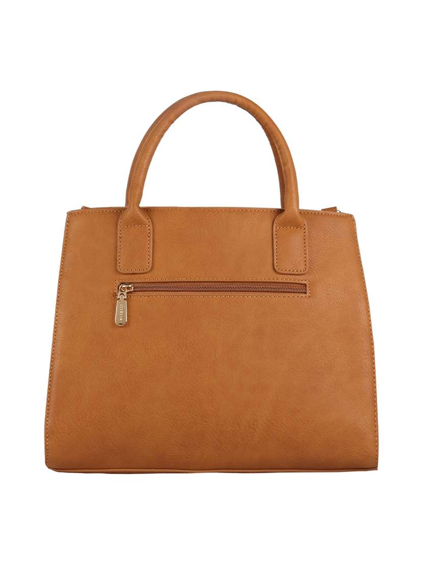 tan leatherette regular handbag - 16810342 -  Standard Image - 1
