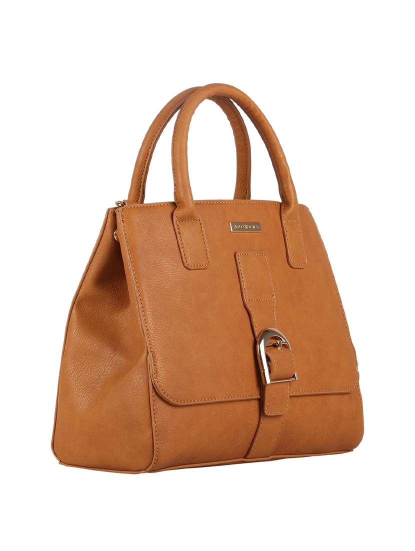 tan leatherette regular handbag - 16810342 -  Standard Image - 4