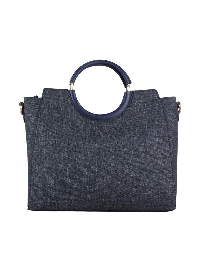 blue leatherette regular handbag - 16810346 -  Standard Image - 1