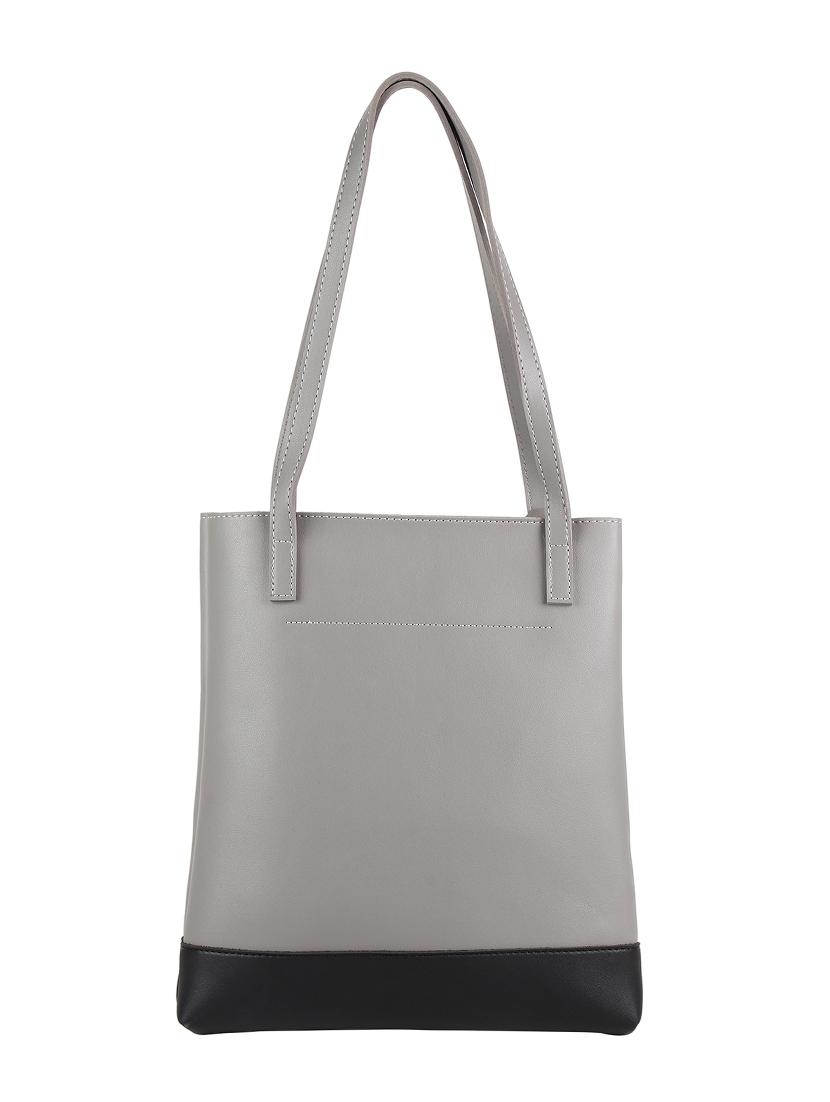 grey leatherette regular tote - 16810352 -  Standard Image - 1