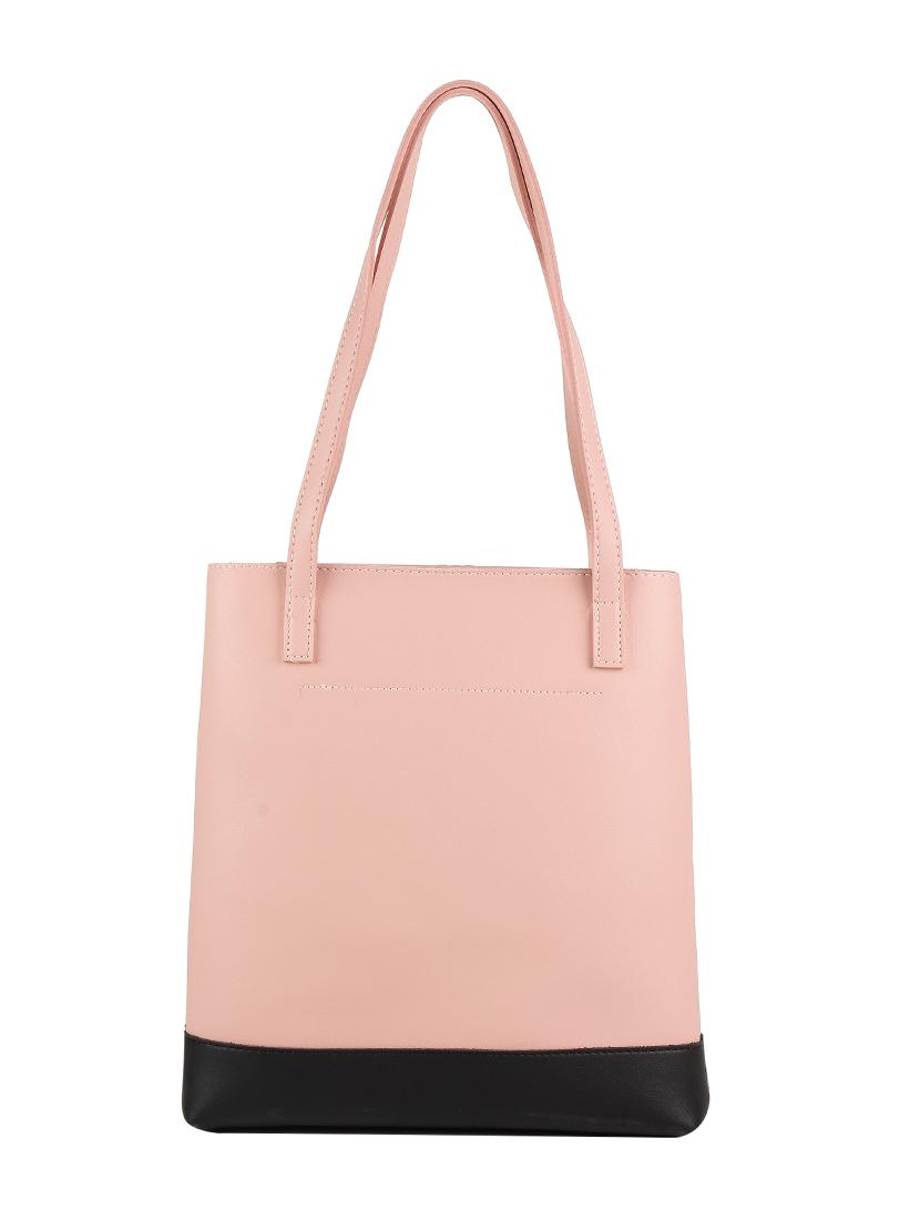 pink leatherette regular tote - 16810354 - Standard Image - 1