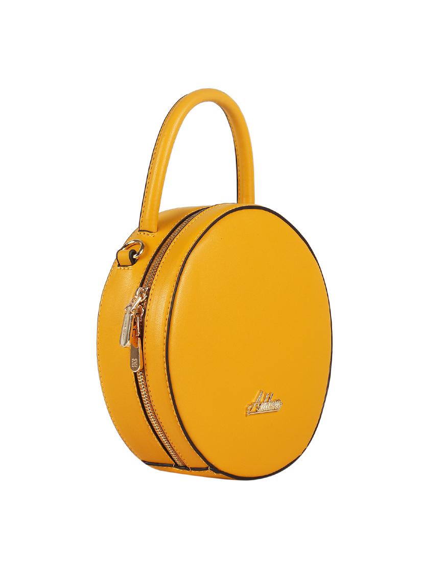 yellow leatherette regular sling bag - 16810360 - Standard Image - 4