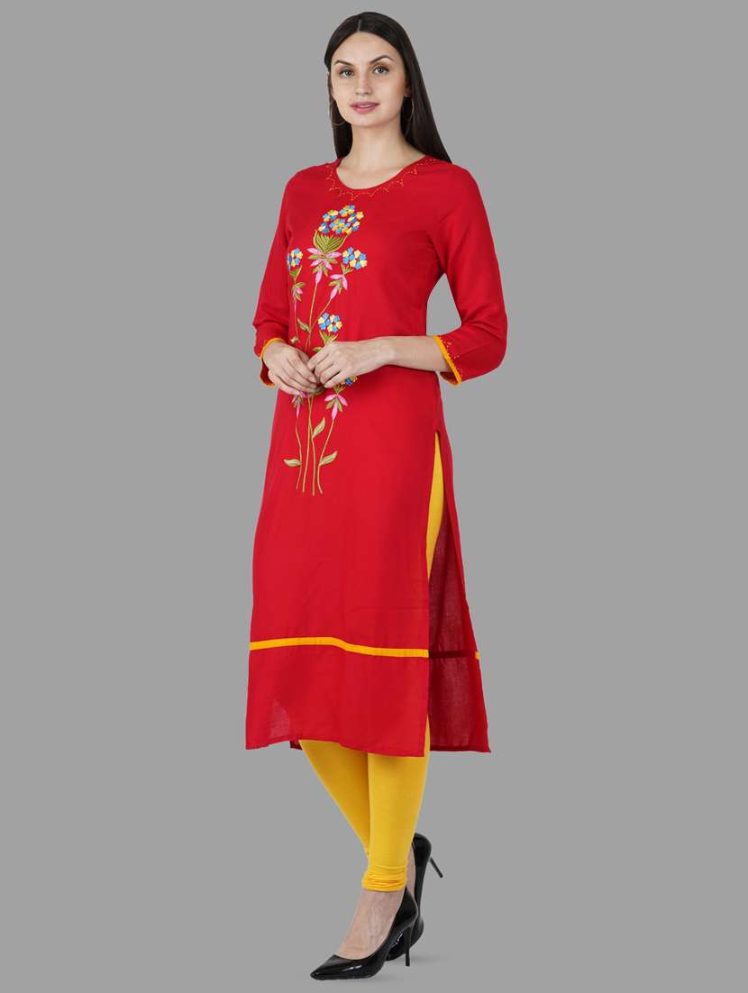 women's straight kurta - 16810422 -  Standard Image - 1
