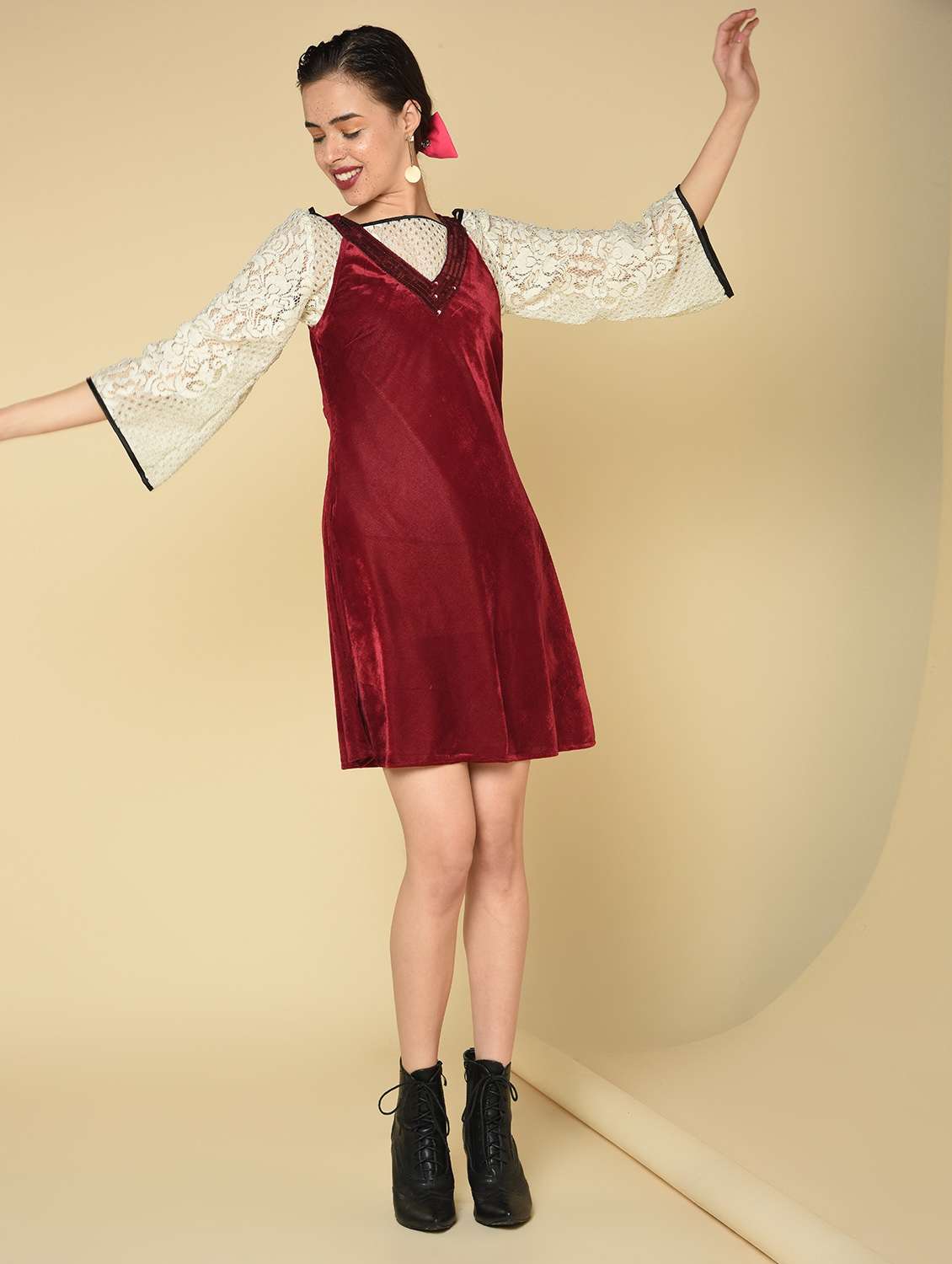 women's shift self design dress