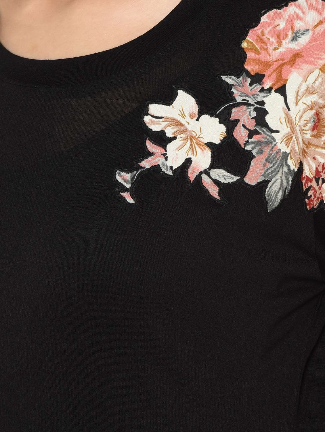 women's straight round neck top - 16810956 - Standard Image - 6
