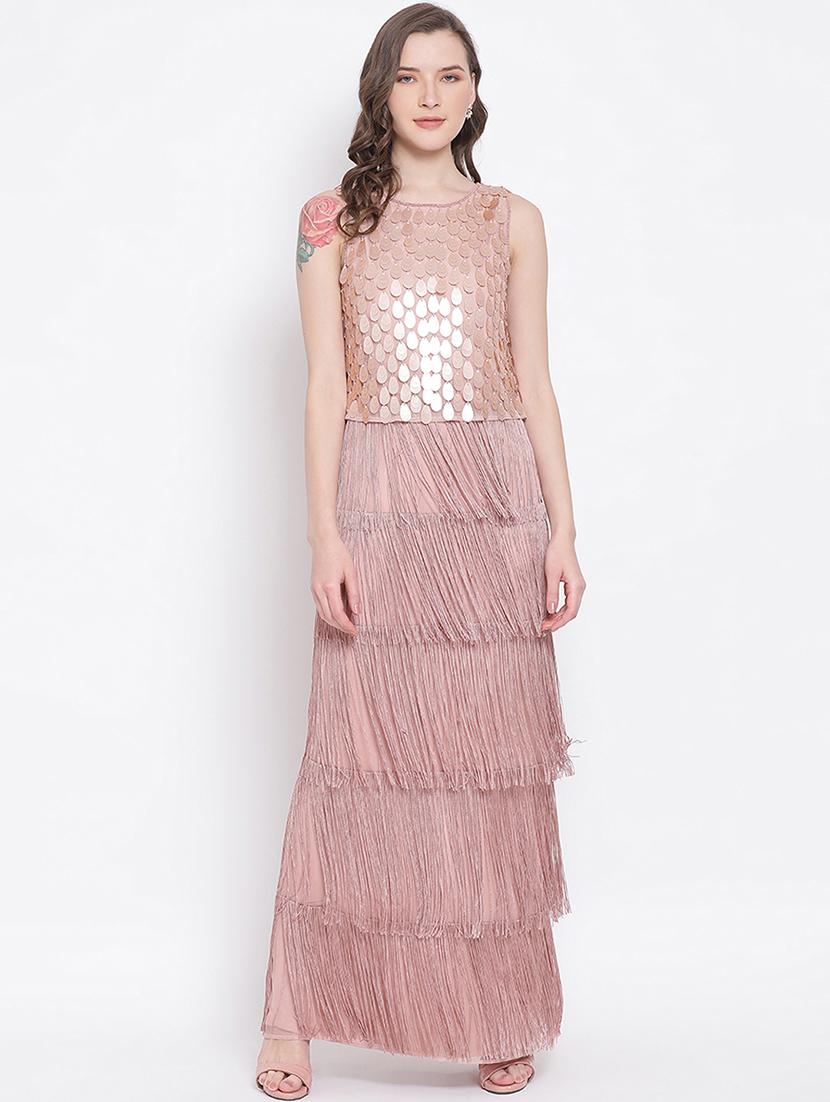 sequined embellished fringed gown - 16810973 - Zoom Image - 0