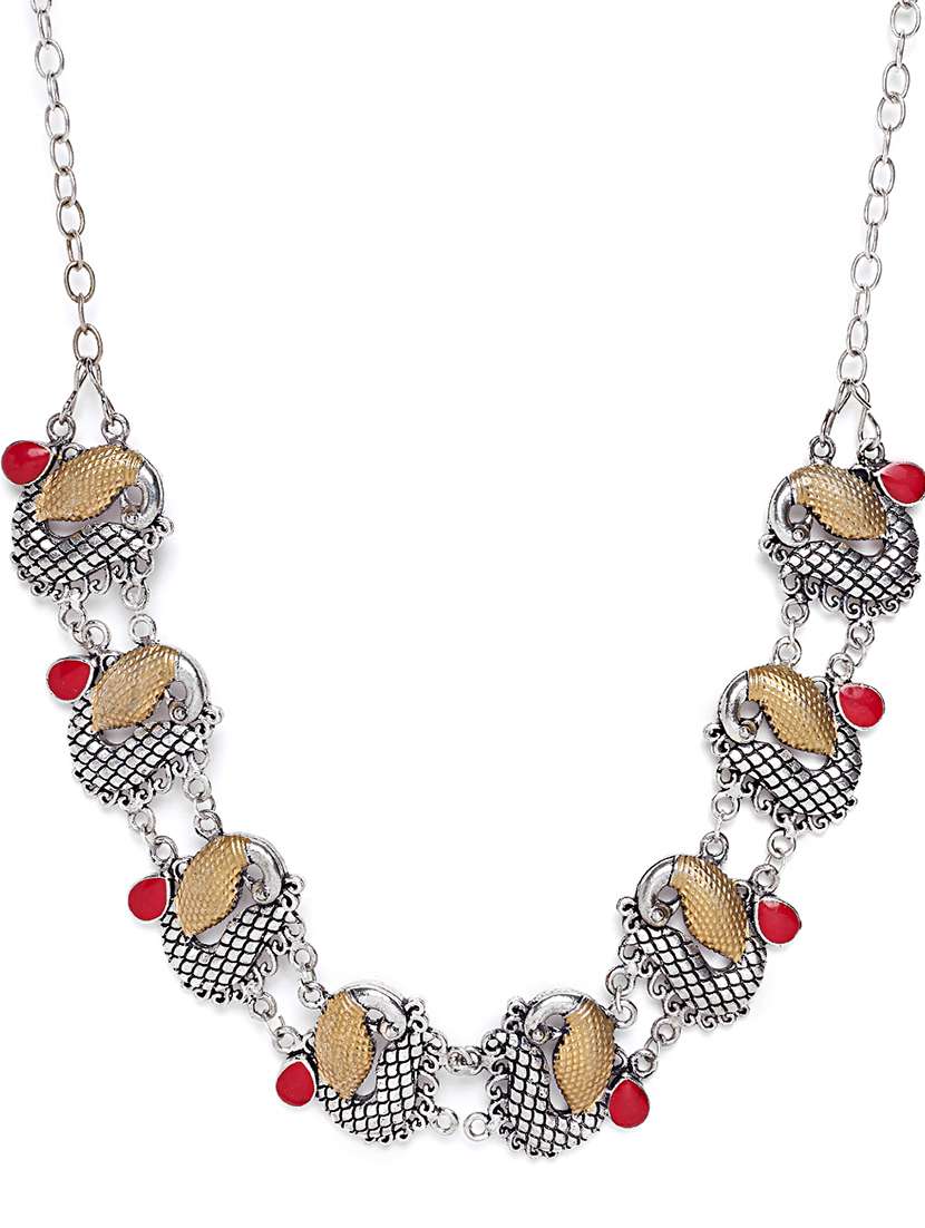  silver plated short necklace