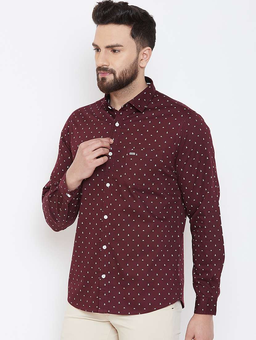red printed casual shirt - 16812508 -  Standard Image - 1