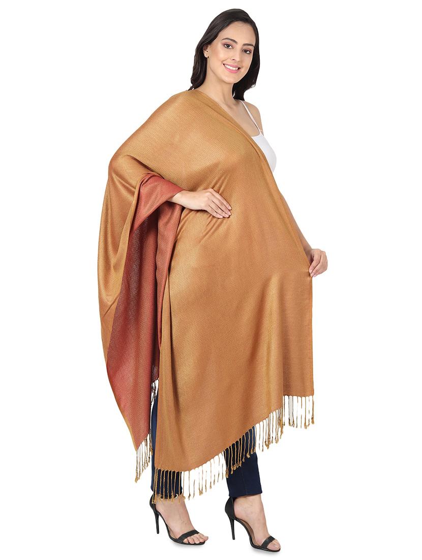 brown viscose stole - 16812643 -  Standard Image - 1