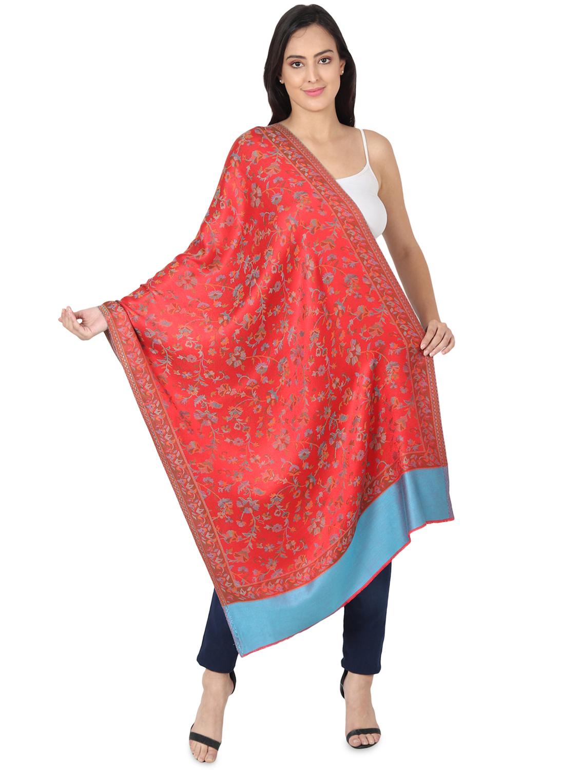 red modal silk stole - 16812674 - Standard Image - 1