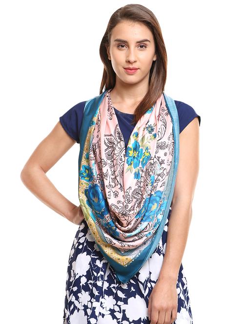 multi colored satin scarf - 16813635 - Standard Image - 0