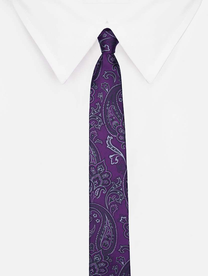 purple micro fiber tie - 16815557 -  Standard Image - 1