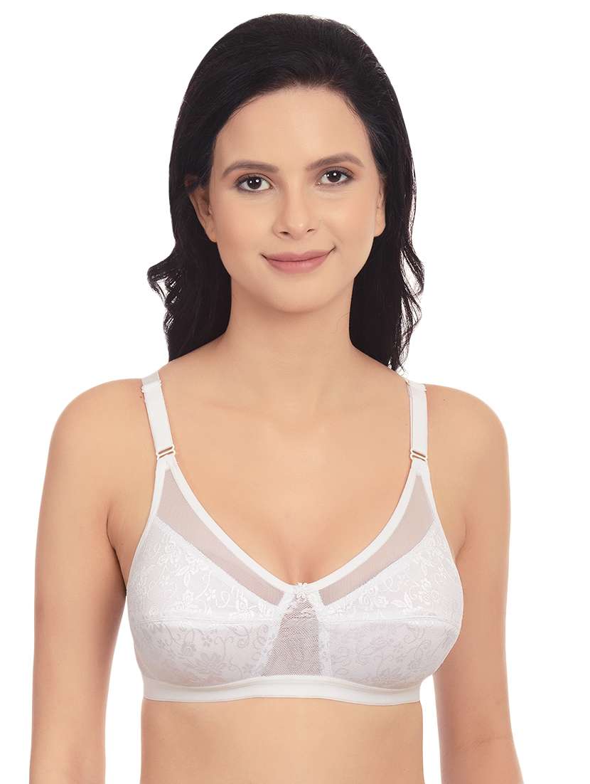 floral patch embroidered detail bra