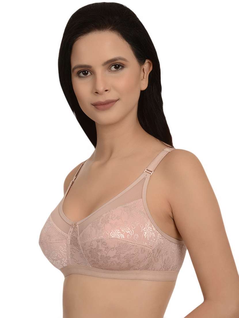 floral patch sheer panel bra  - 16815830 -  Standard Image - 1