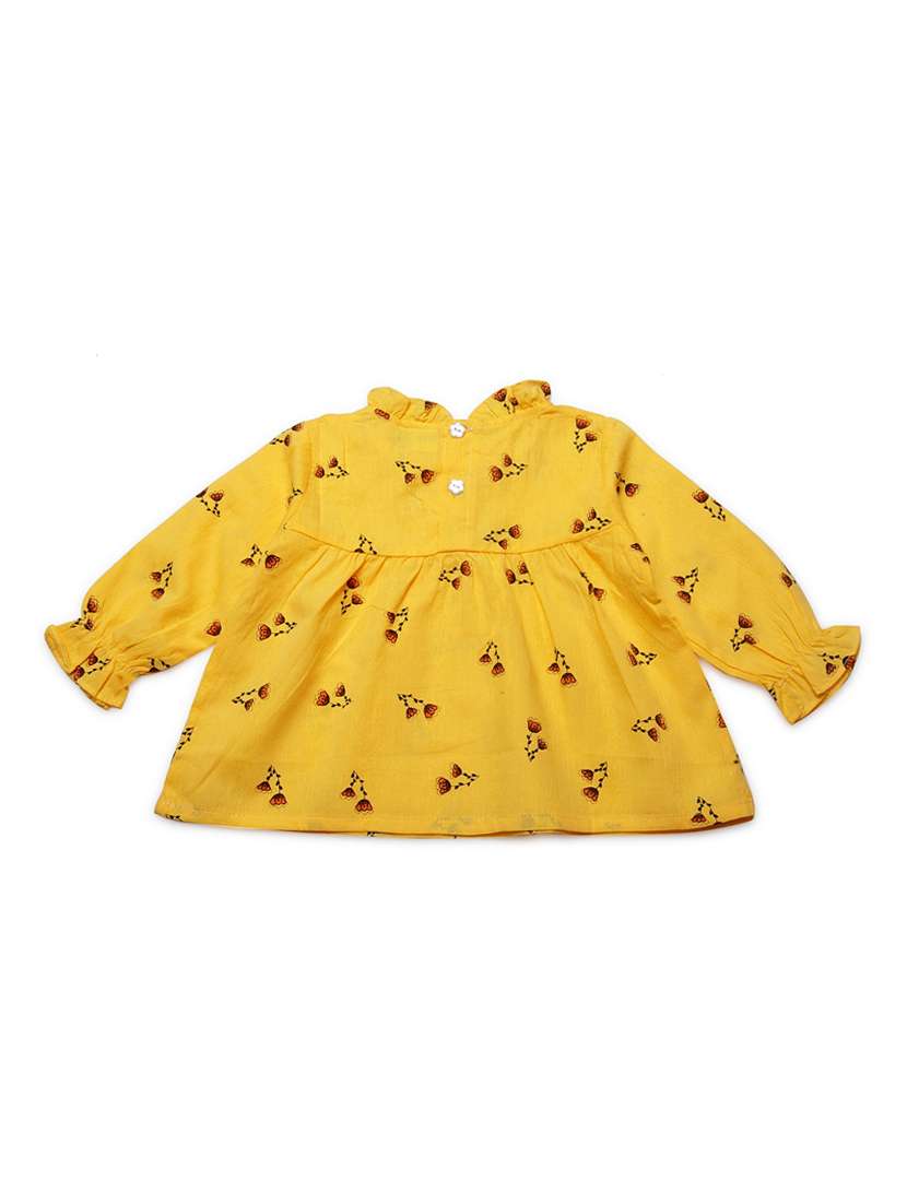 girls tie up neck long sleeves frock - 16817125 -  Standard Image - 1