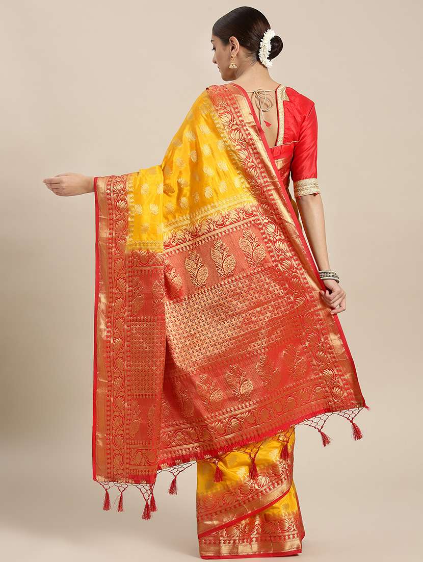 bordered mysore silk saree with blouse - 16817816 -  Standard Image - 1