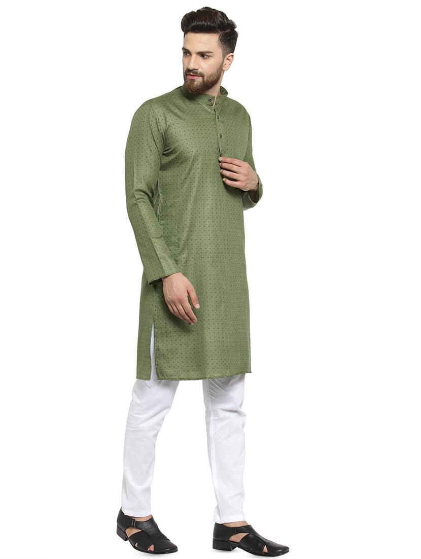green printed kurta pyjama set - 16818541 - Standard Image - 1