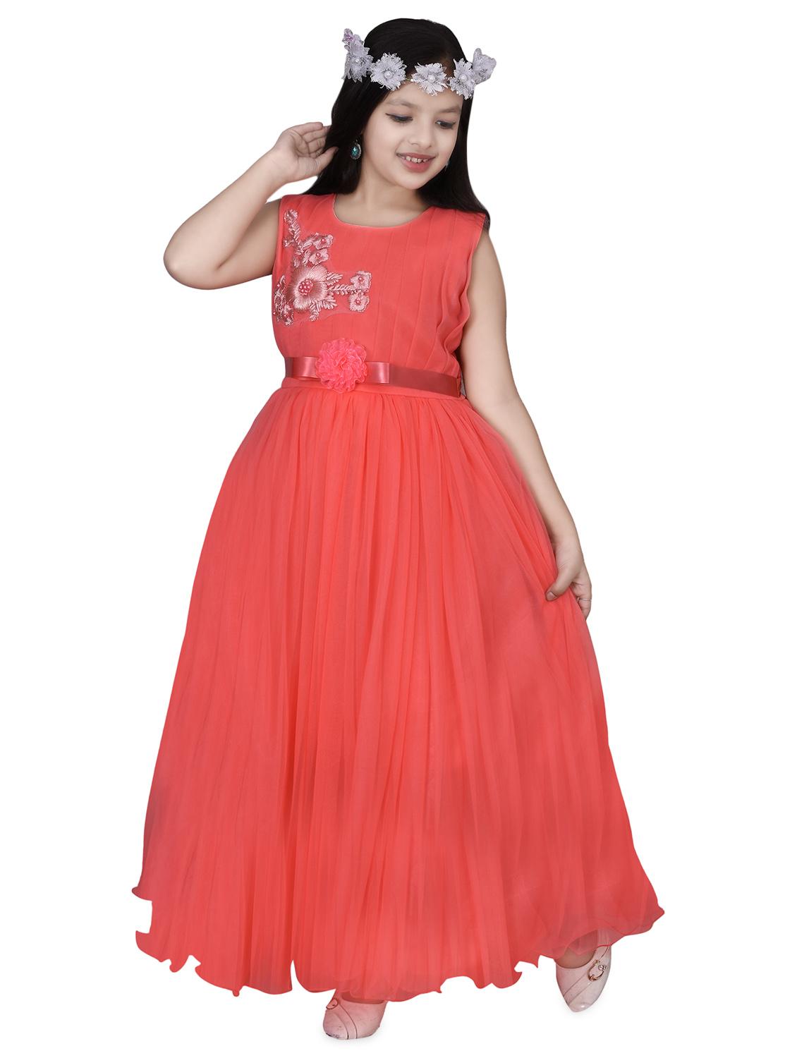 orange net frock - 16822865 -  Standard Image - 1