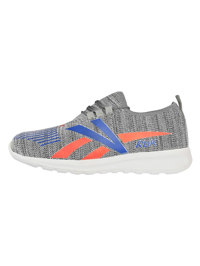 grey fabric lace up sport shoes - 16825111 -  Standard Image - 1