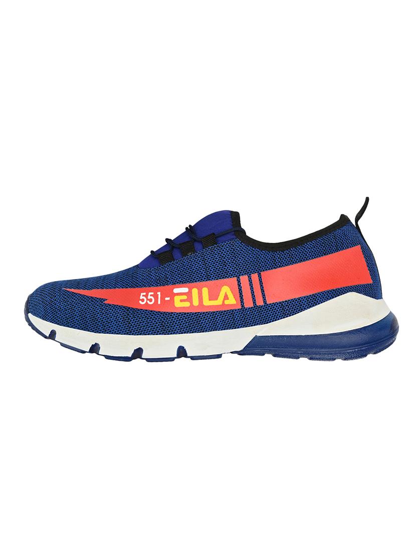 blue fabric lace up sport shoes - 16825112 - Standard Image - 1
