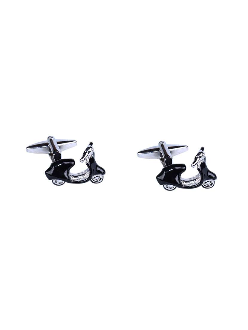 black metal cufflinks
