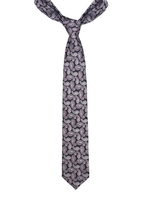 black micro fiber tie - 16826172 - Standard Image - 0