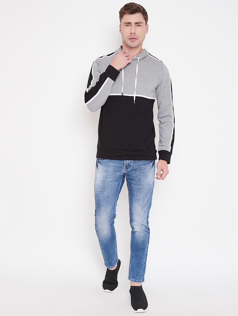 mens color block sweatshirt - 16828086 - Standard Image - 4