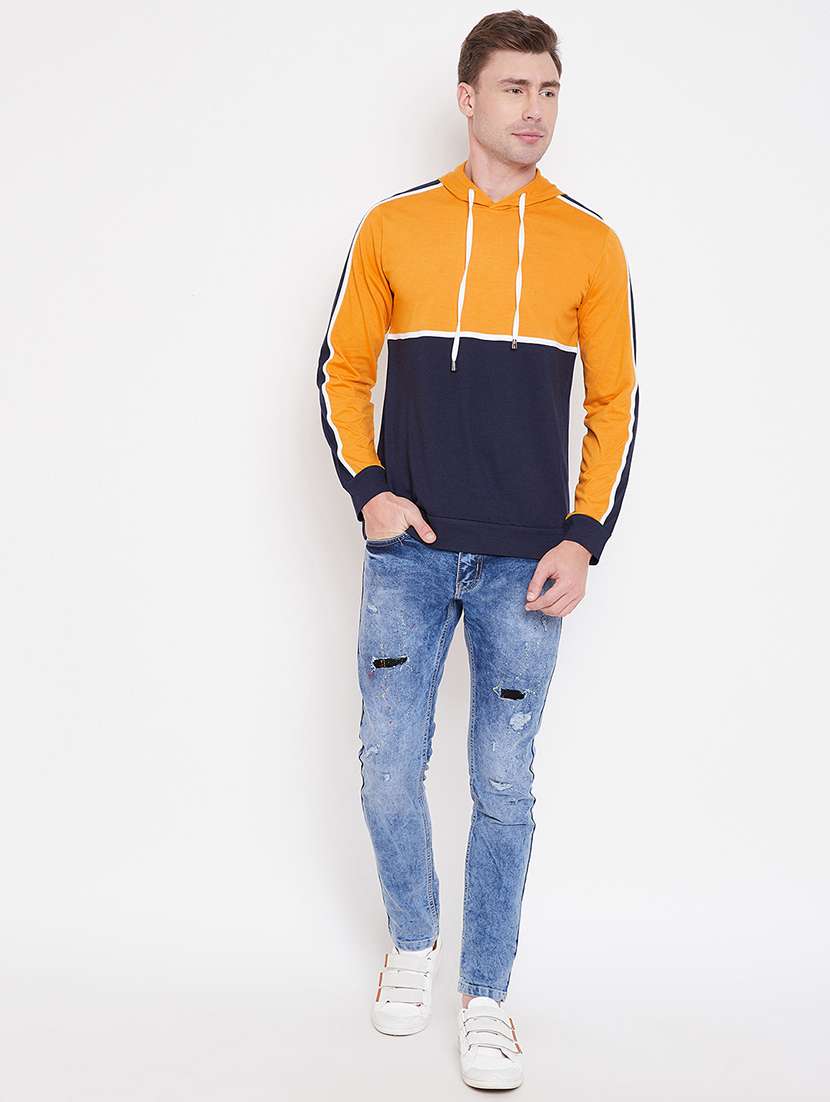 mens color block sweatshirt - 16828089 -  Standard Image - 4