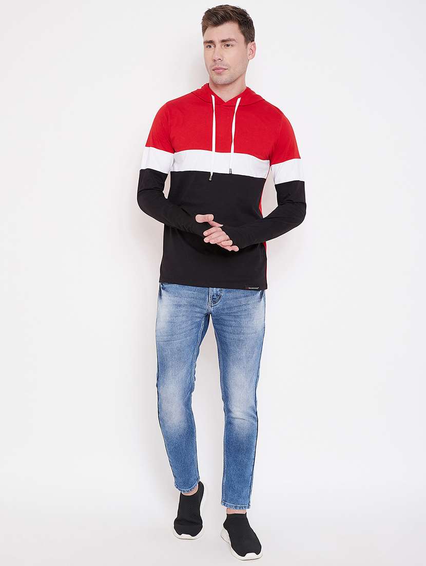 mens color block sweatshirt - 16828091 -  Standard Image - 4