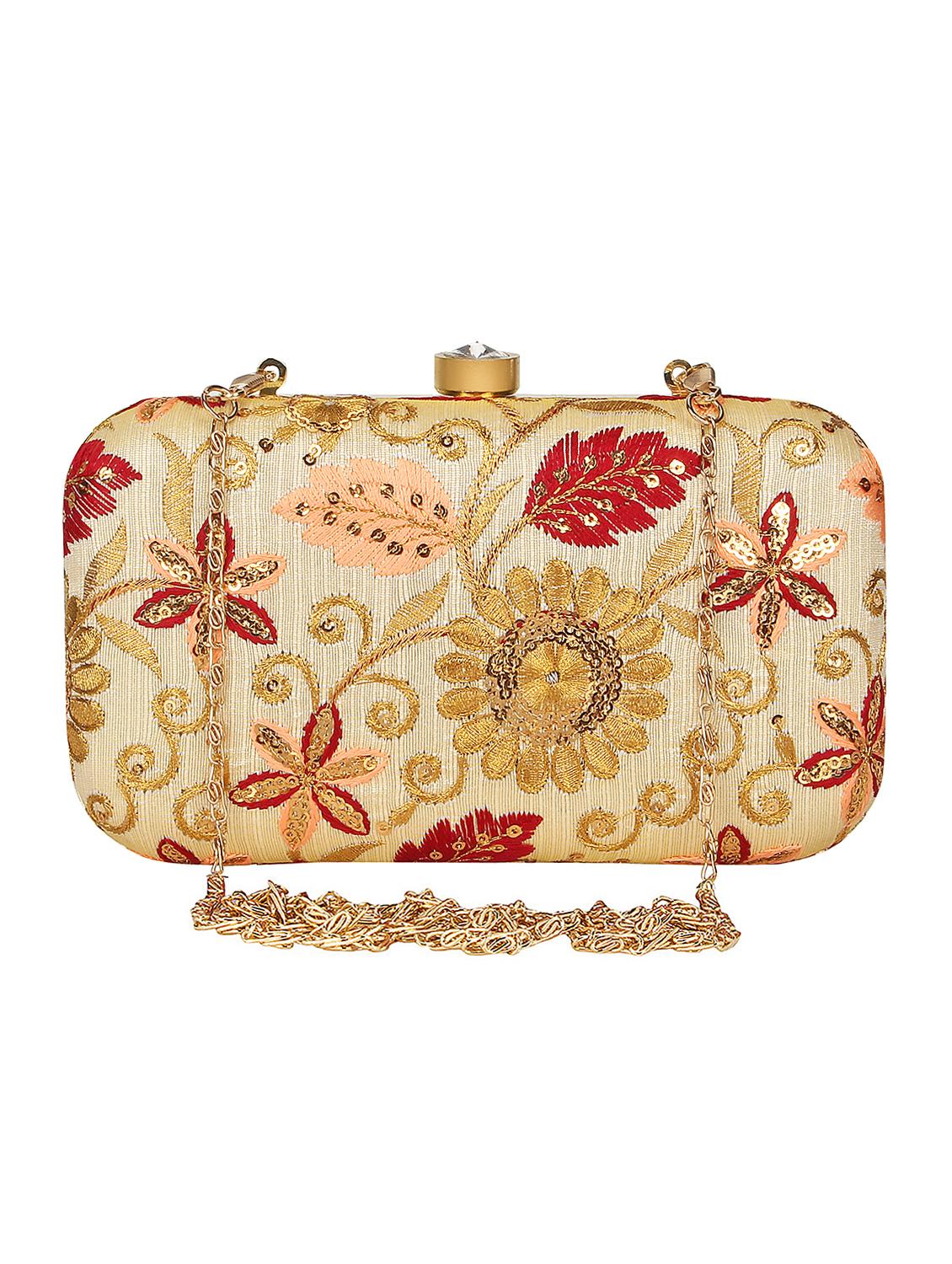  faux silk box clutch - 16828257 -  Zoom Image - 0