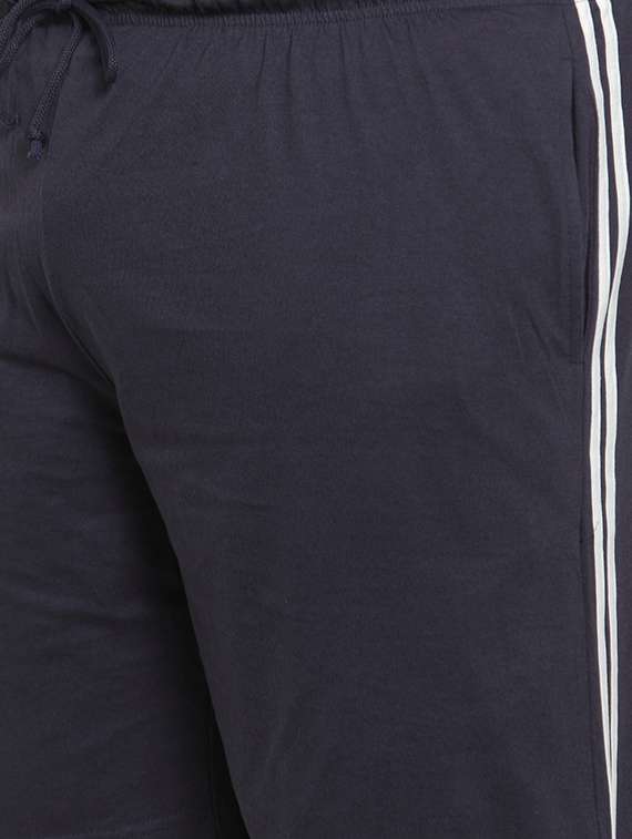 navy blue side striped shorts (plus size) - 16828678 -  Standard Image - 4
