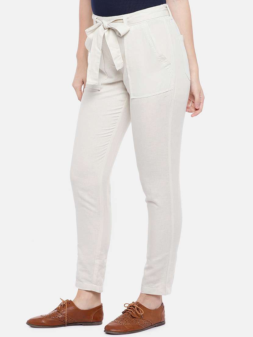 tie front chinos trouser - 16828747 - Standard Image - 1