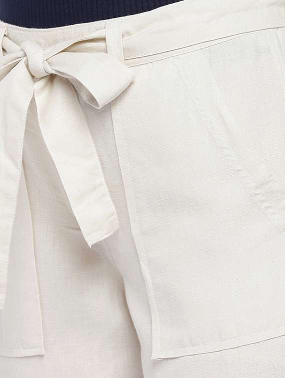 tie front chinos trouser - 16828747 - Standard Image - 4