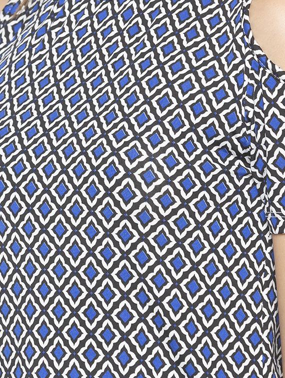 cold shoulder printed top - 16828758 - Standard Image - 4