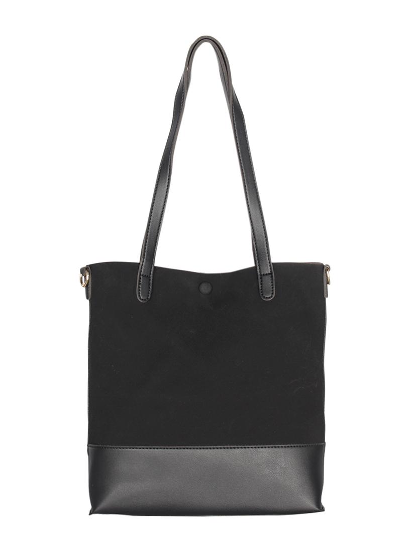 black leatherette bombo handbag - 16829182 -  Standard Image - 1