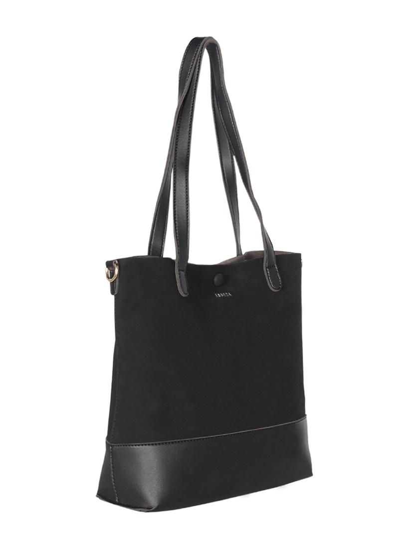 black leatherette bombo handbag - 16829182 - Standard Image - 4