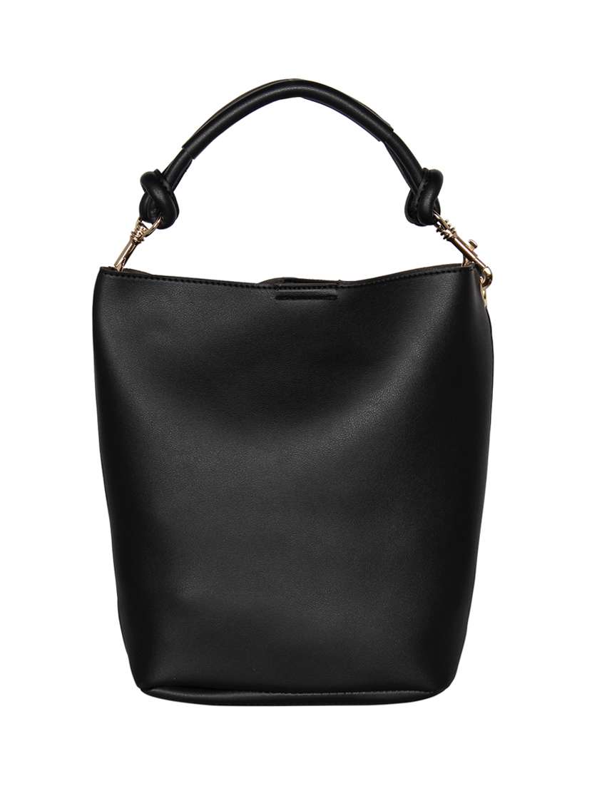 black leatherette hobo handbag - 16829187 -  Standard Image - 1