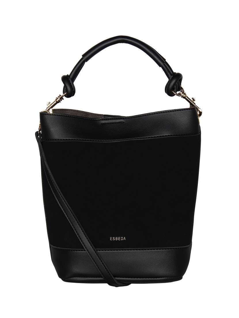 black leatherette hobo handbag - 16829187 -  Standard Image - 4