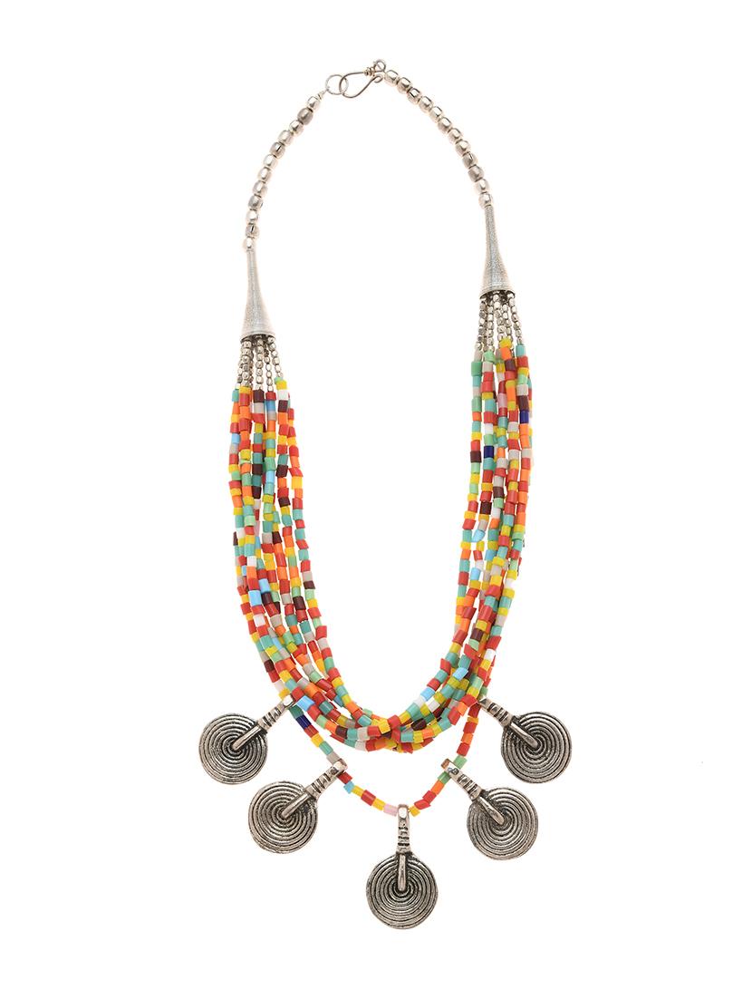 multi colored metal long necklace - 16829884 -  Standard Image - 1