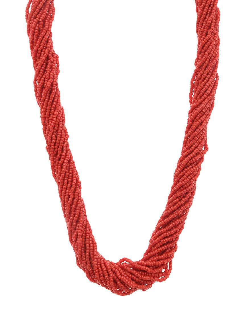 red metal long necklace - 16829896 -  Zoom Image - 0